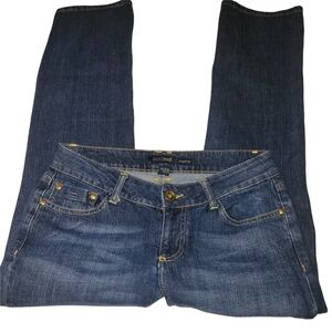 Eckored Dark Blue Wash Straight Leg Denim Jeans W5 L28